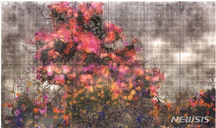 [서울=뉴시스]teamLab, Continuous Life and Death at the Now of Eternity II, 2019, Digital Work, 12 channels, Endless © teamLab, courtesy Pace Gallery