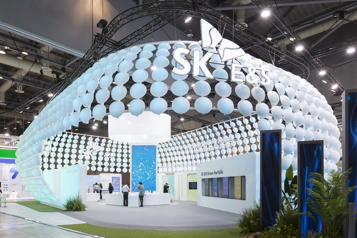 [서울=뉴시스]오는 31일부터 9월 3일 일산 킨텍스에서 열리는 'H2 MEET 2022' SK E&S 전시관 전경. (사진=SK E&S 제공) *재판매 및 DB 금지