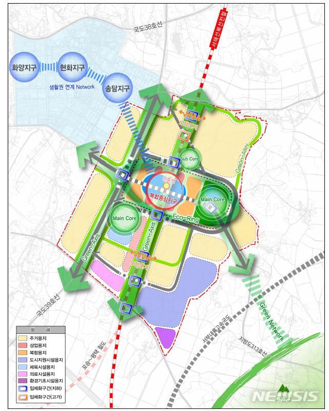 [평택=뉴시스] 평택시 안중역세권 도시개발사업 기본구상안 (사진 = 평택시 제공)