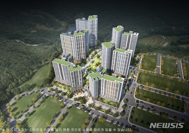 [서울=뉴시스] e편한세상 구미상모 트리베뉴 조감도. (이미지=DL건설 제공)