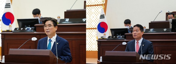 영천시의회 이영기 예산결산특별위원장(왼쪽), 권기한 윤리특별위원장