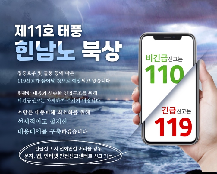 경남소방, ‘비긴급신고는 110, 긴급신고는 119'로 당부 *재판매 및 DB 금지