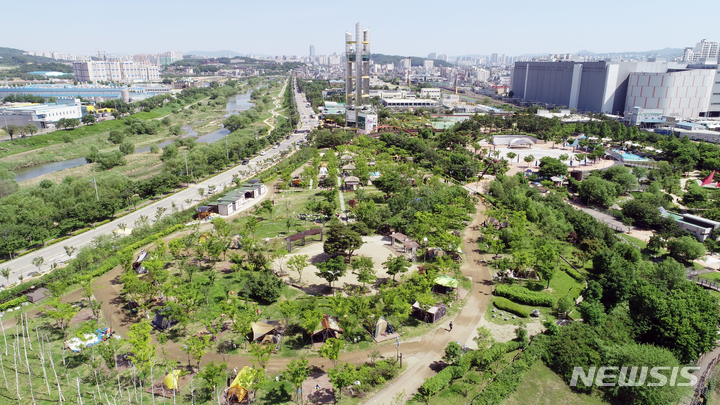 [오산=뉴시스] 오산 맑음터캠핑장 전경 (사진 = 오산시 제공) 