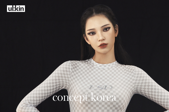 컨셉코리아 홍보대사로 선정된 국내 1호 버추얼 인플루언서 로지가 얼킨 브랜드 의상을 입고 있다. 2022.09.06.(사진=한국콘텐츠진흥원 제공) photo@newsis.com *재판매 및 DB 금지