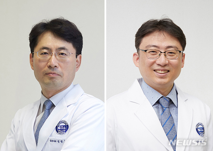 [성남=뉴시스](사진 왼쪽부터)분당 차병원 심장내과 성정훈, 양필성 교수