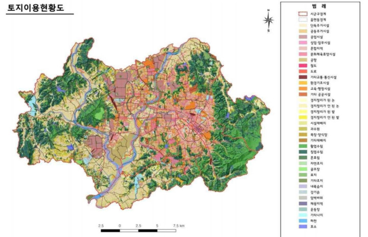 [광주=뉴시스] 광주시 토지이용현황도. (현황도 = 광주시 제공)  *재판매 및 DB 금지