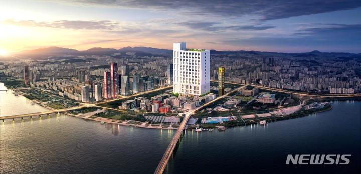 [서울=뉴시스] 라포르테 블랑 여의도 조감도. (제공 = ㈜건영) 