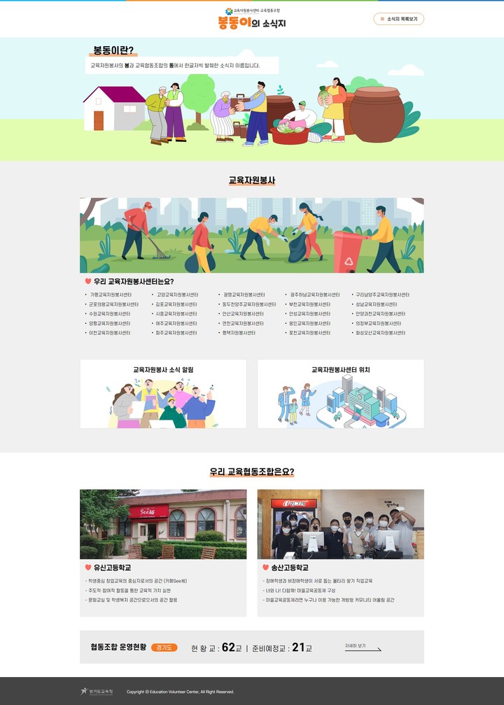 [수원=뉴시스] 봉동이의 소식지 4호. (사진=경기도교육청 제공) *재판매 및 DB 금지