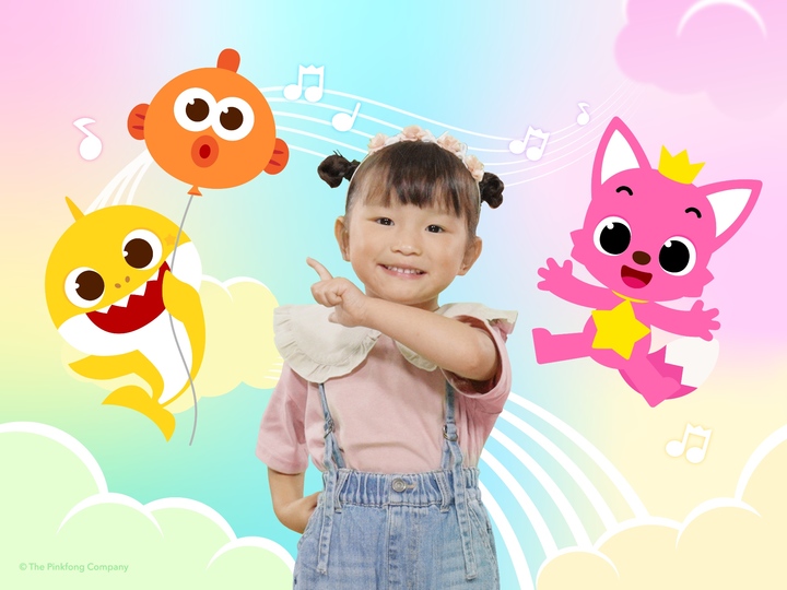 [서울=뉴시스] 일본 4살 동요천재 노노카가 더핑크퐁컴퍼니 아기상어 영상을 촬영하고 있다. (사진=더핑크퐁컴퍼니 제공) 2022.09.16. photo@newsis.com *재판매 및 DB 금지