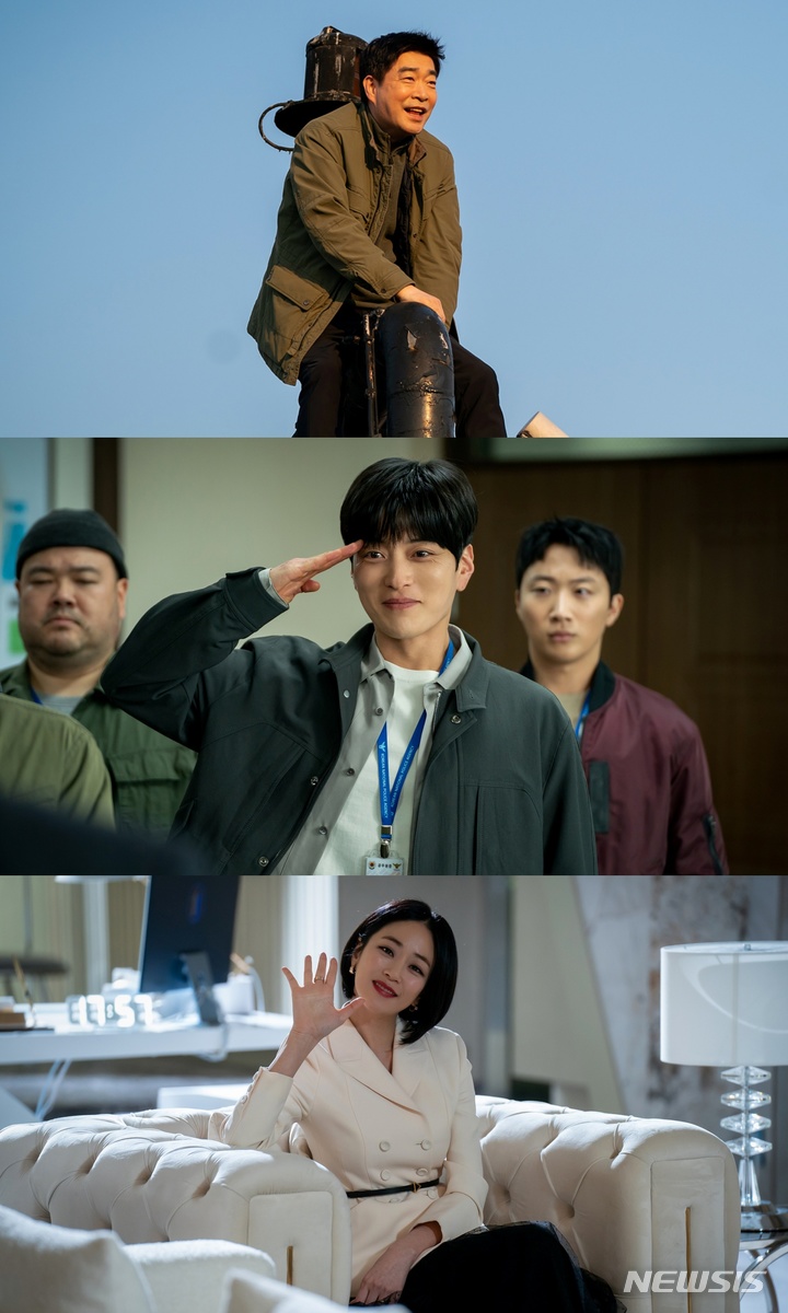 [서울=뉴시스] '모범형사 2' 손현주, 장승조, 김효진. 2022.09.18. (사진 = JTBC 제공) photo@newsis.com*재판매 및 DB 금지 