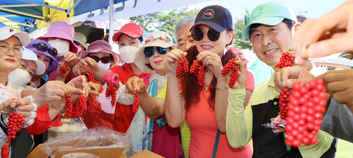 [함양=뉴시스]제17회 함양백전 지리산 오미자 축제. *재판매 및 DB 금지