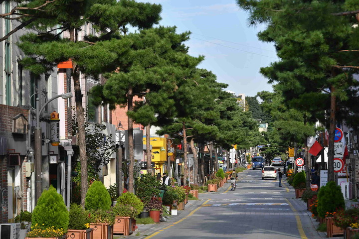 [수원=뉴시스] 개성 넘치는 카페와 음식점들이 형성되면서 MZ세대들에게 각광받고 있는 경기 수원시 행리단길 전경. (사진=수원시 제공) 2022.09.19. photo@newsis.com *재판매 및 DB 금지