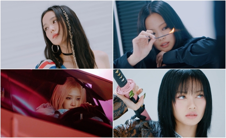 [서울=뉴시스] 블랙핑크 '셧다운' 뮤비 메이킹.2022.09.21. (사진 = YG 엔터테인먼트 제공) photo@newsis.com *재판매 및 DB 금지