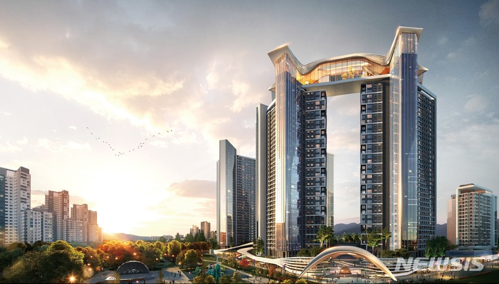 [서울=뉴시스]써밋 마에스트로(과천5 재건축사업) 조감도(사진=대우건설 제공)