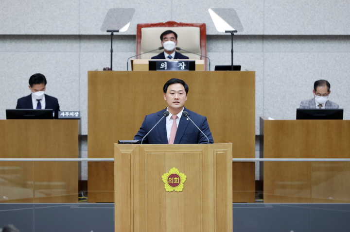 5분발언하는 고준호 경기도의회 의원. (사진=경기도 제공) *재판매 및 DB 금지