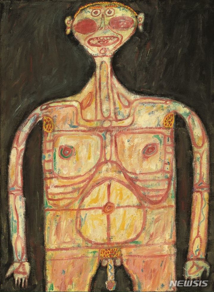 [서울=뉴시스]Jean Dubuffet Desnudus, juin 1945 huile sur toile 73 X 60 cm Coll. Fondation Dubuffet, Paris© ADAGP, Paris / Sacks, Séoul