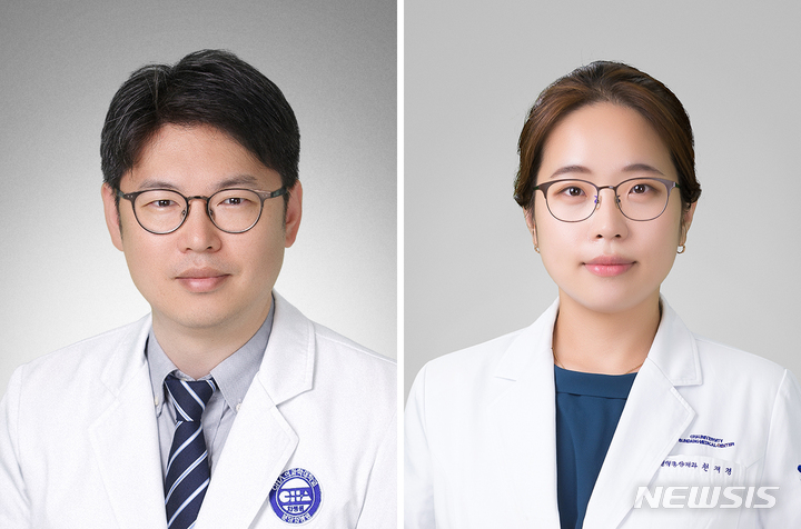 [성남=뉴시스] 분당차병원 전홍재(왼쪽), 천재경 교수