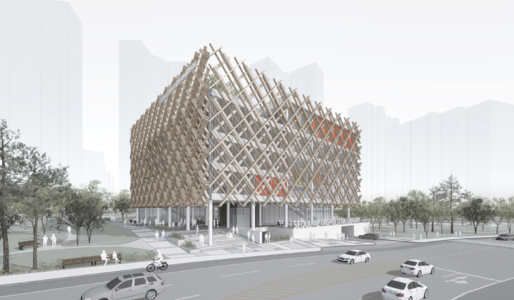 [서울=뉴시스] '﻿서울시립도서관(서대문)﻿'의 설계안.