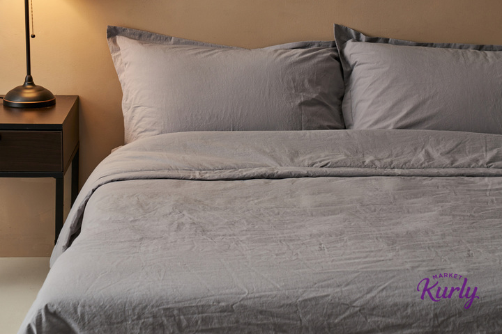 마켓컬리 5성급 호텔을 우리집으로_더 조선호텔 릴리 차렵이불 그레이(사진=마켓컬리 제공) *재판매 및 DB 금지