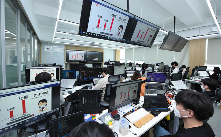 영진전문대 컴퓨터정보계열 일본IT과 3학년생들이 일본기업 온라인 설명회를 보고 있다. *재판매 및 DB 금지