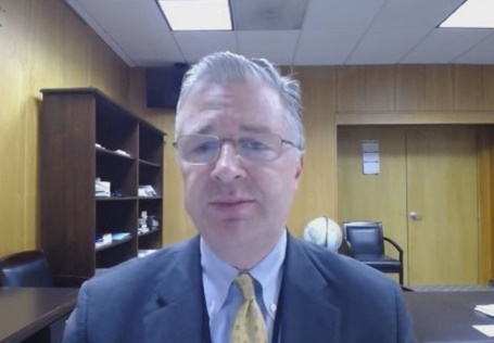 [워싱턴=뉴시스]대니얼 크리튼브링크 미국 국무부 동아시아·태평양 차관보가 3일(현지시간) 한미연구소(ICAS) 대담에서 발언하고 있다. (사진=ICAS 줌 웨비나 캡처) 2022.10.03. *재판매 및 DB 금지