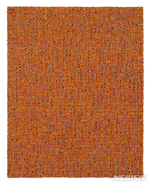 [서울=뉴시스]표갤러리에서 전시중인 김태호 화백 최신작. Internal Rhythm 2022-57, 92x73.5, Acrylic on Canvas, 2022