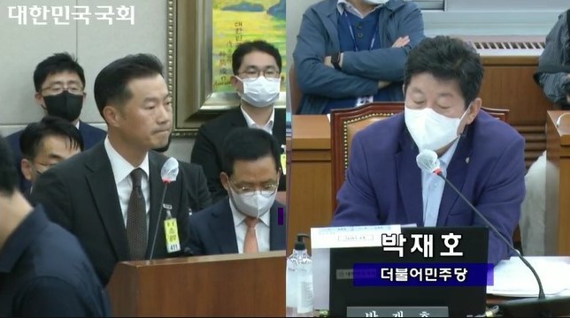 [서울=뉴시스]정윤아기자=이상국 벤츠코리아 부사장이 7일 국회 정무위원회 공정위원회 국정감사에 일반증인으로 출석해 박재호 더불어민주당 의원의 질의에 대답하고 있다(캡쳐=국회인터넷의사중계시스템) *재판매 및 DB 금지