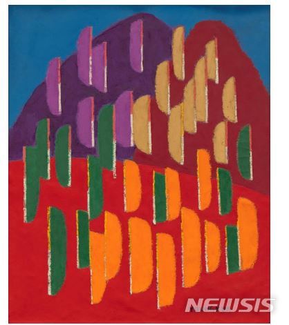 [서울=뉴시스]유영국, Work,1979,Oil on canvas,60.6 x 50cm, Courtesy of Yoo Youngkuk Art Foundation사진: 안천호, 이미지 제공: 국제갤러리