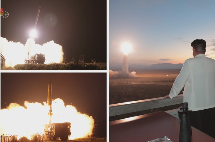 [서울=뉴시스] 조선중앙TV는 김정은 북한 국무위원장이 지난달 25일부터 이달 9일까지 인민군 전술핵운용부대 등의 군사훈련을 지도했다고 11일 보도했다. (사진=조선중앙TV 캡처) 2022.10.11. photo@newsis.com *재판매 및 DB 금지