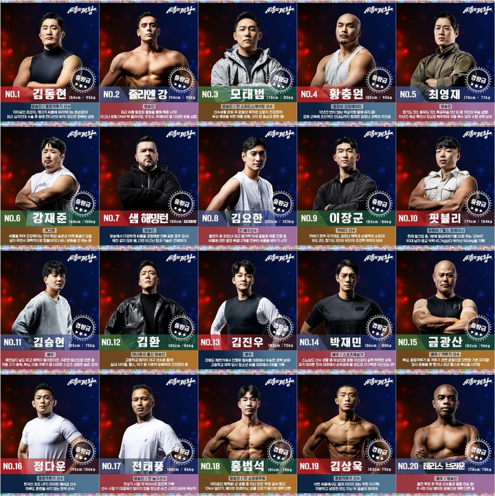 [서울=뉴시스] '씨름의제왕' 20인 캐릭터카드2022.10.14. (사진 = '씨름의 제왕' 제공) photo@newsis.com *재판매 및 DB 금지