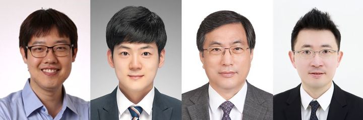 (왼쪽부터) 연세대 조성연 공동 제1저자, 연세대 이석재 공동 제1저자, ㈜뉴트렉스테크놀러지 박지용 연구소장, 연세대 노영훈 교수. 사진 연새대 *재판매 및 DB 금지