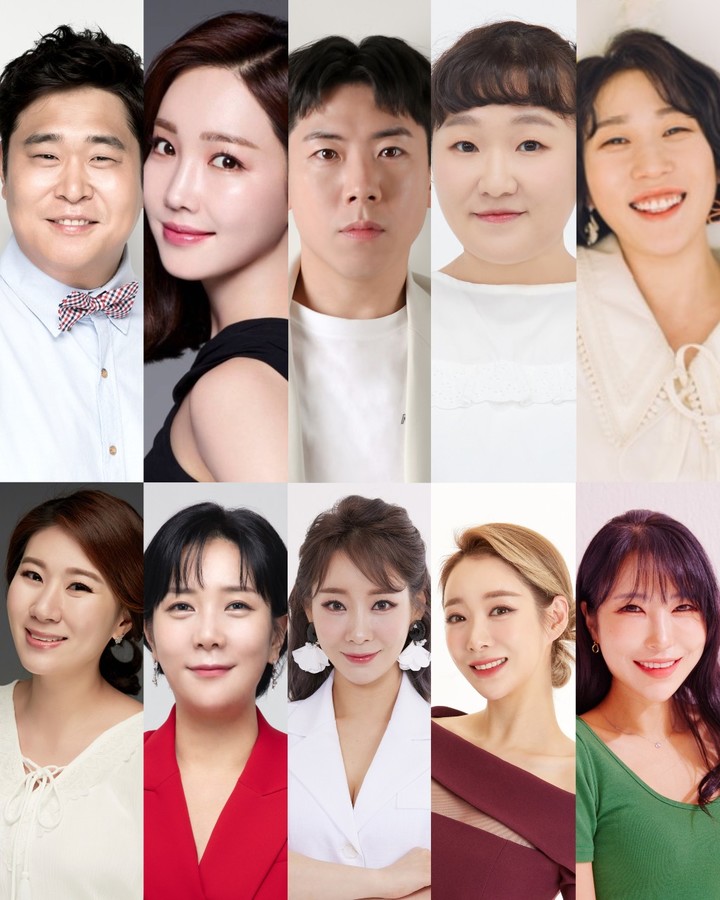 [서울=뉴시스] (왼쪽부터 시계방향으로) 문세윤, 이유리, 양세찬, 이수지, 김영희, 이세영, 안소미, 안소미, 허안나, 정지민) 2022.10.19. (사진 = E채널 '개며느리' 제공) photo@newsis.com *재판매 및 DB 금지