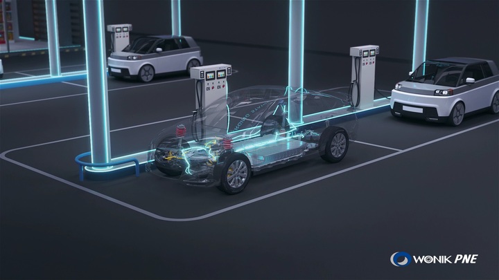 폐배터리를 활용한 ESG 하이브리드 충전 인프라 구조. [사진 제공 = 원익피앤이] *재판매 및 DB 금지