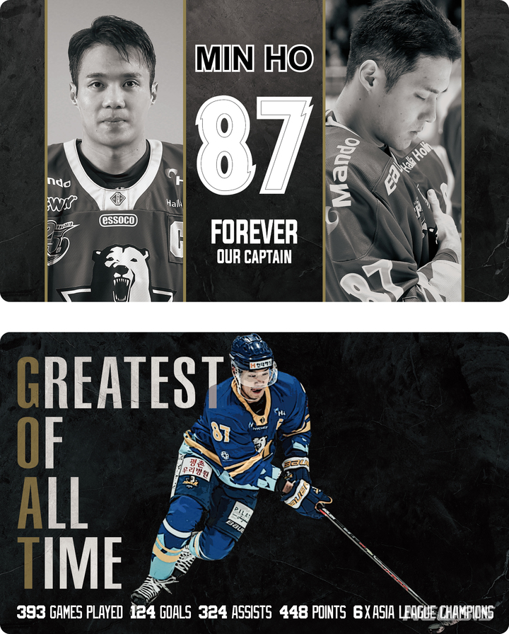 [서울=뉴시스]'아이스하키 올림픽 첫 골' 고 조민호, HL 안양 영구결번으로 (사진 = HL 안양 제공)