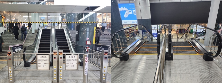 [부산=뉴시스] 신규로 개통되는 부산 서면역 대합실 내 에스컬레이터. (사진= 부산교통공사 제공) *재판매 및 DB 금지