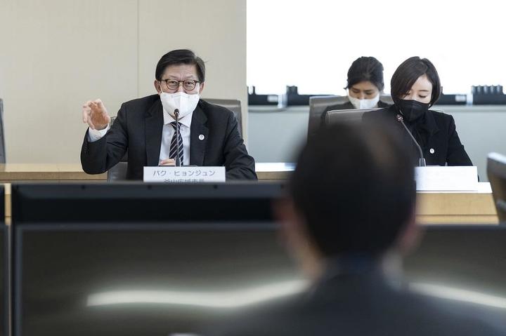 [부산=뉴시스] 부산시는 박형준 부산시장이 2030부산세계박람회 유치 교섭활동 등을 위한 일본 순방의 첫 번째 도시로 지난 20일 도쿄를 방문했다고 21일 밝혔다. (사진=부산시 제공) *재판매 및 DB 금지