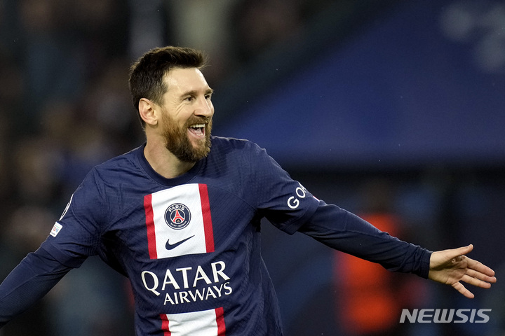 [파리=AP/뉴시스]PSG의 리오넬 메시