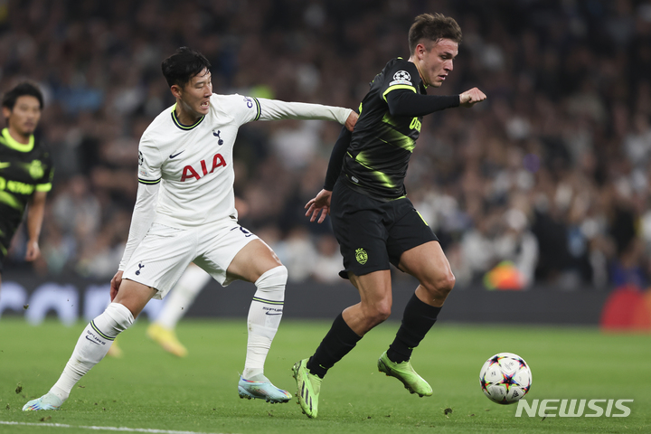 [런던=AP/뉴시스]토트넘 손흥민 침묵. 2022.10.26.