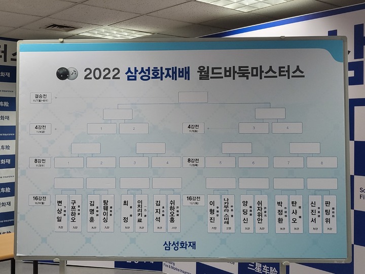 16강 대진표 (제공=한국기원) *재판매 및 DB 금지