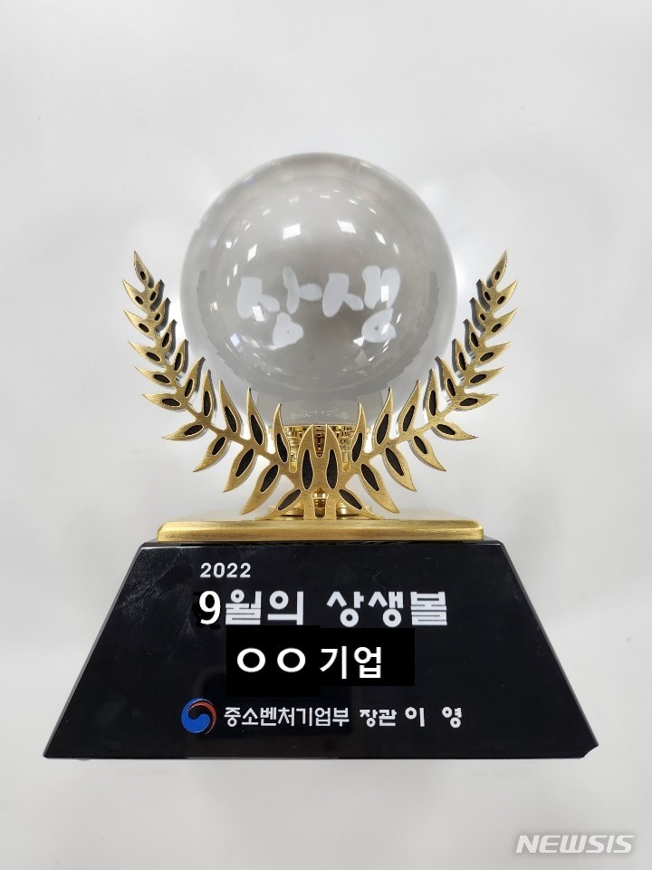 [서울=뉴시스] 이달의 상생볼. (사진=중소벤처기업부 제공) 2022.11.02. photo@newsis.com