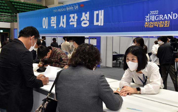 김제실내체육관서 '그랜드 취업박람회' 성황리 열려