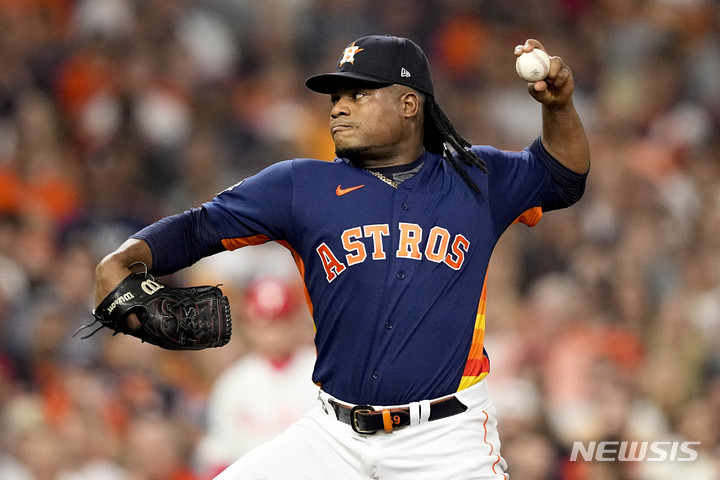 [휴스턴=AP/뉴시스] 메이저리그(MLB) 휴스턴 애스트로스의 플람버 발데스. 2022.11.05