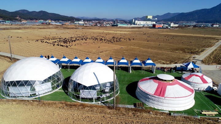 [고성(경남)=뉴시스] 신정철 기자= 경남 고성군은 오는 12일부터 고성읍 기월리 251-3번지에서 ‘독수리 체험 프로그램’을 운영한다.(사진=고성군 제공).2022.11.08. photo@newsis.com *재판매 및 DB 금지