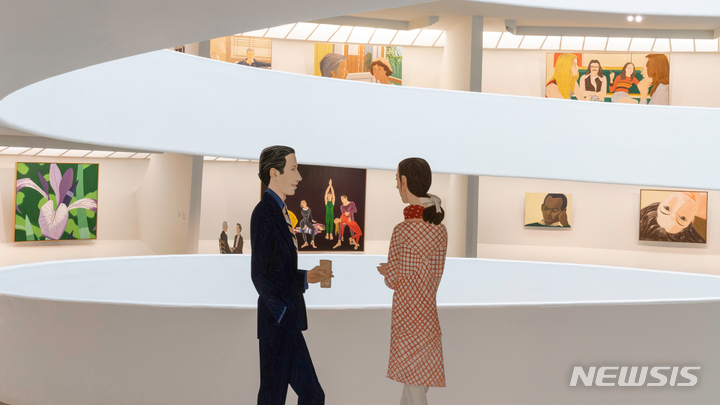 [서울=뉴시스]설치 전경:알렉스 카츠: 모임, 2022년 10월 21일–2023년 2월 20일, 솔로몬 R. 구겐하임 미술관, 뉴욕. 사진: Ariel Ione Williams and Midge Wattles © Solomon R. Guggenheim Foundation, New York..