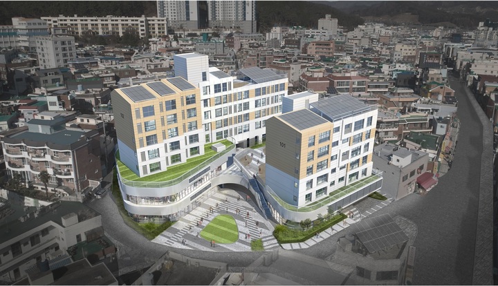 [부산=뉴시스] 금정구 금사행복주택 조감도. (사진=부산도시공사 제공) *재판매 및 DB 금지