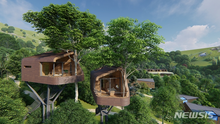 [서울=뉴시스]서울 동북권 명산을 중심으로 '맞춤형 산림여가공간'이 만들어진다. 사진은 수락산 동막골 자연휴양림에 조성되는 트리하우스 조감도. (사진=서울시 제공). 2022.11.12. photo@newsis.com