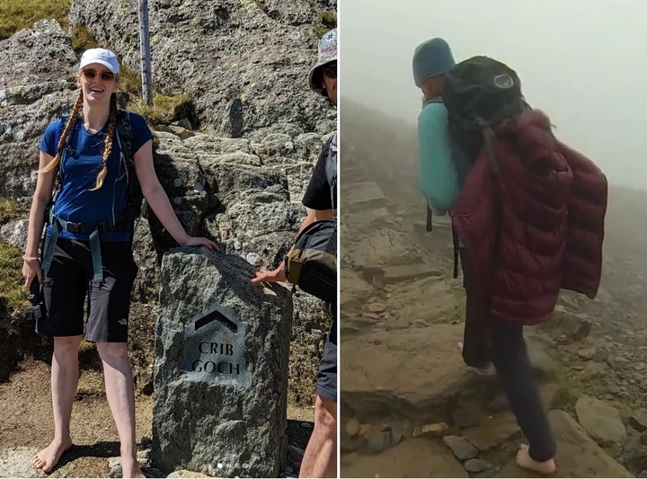 [서울=뉴시스] 로버트슨은 영국의 가장 높은 산 중 하나인 스노든산을 맨발로 등정하기도 했다 (사진출처: 인스타그램 캡처) 2022.11.15. *재판매 및 DB 금지