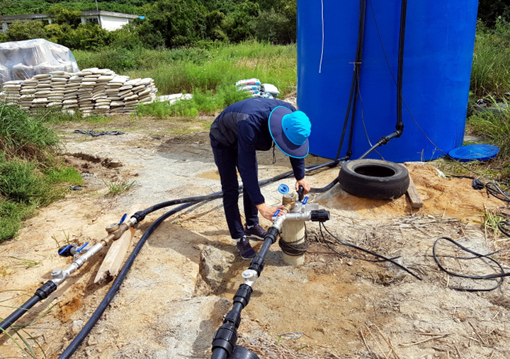 [신안=뉴시스] 가뭄 대비 대체수원 개발. *재판매 및 DB 금지