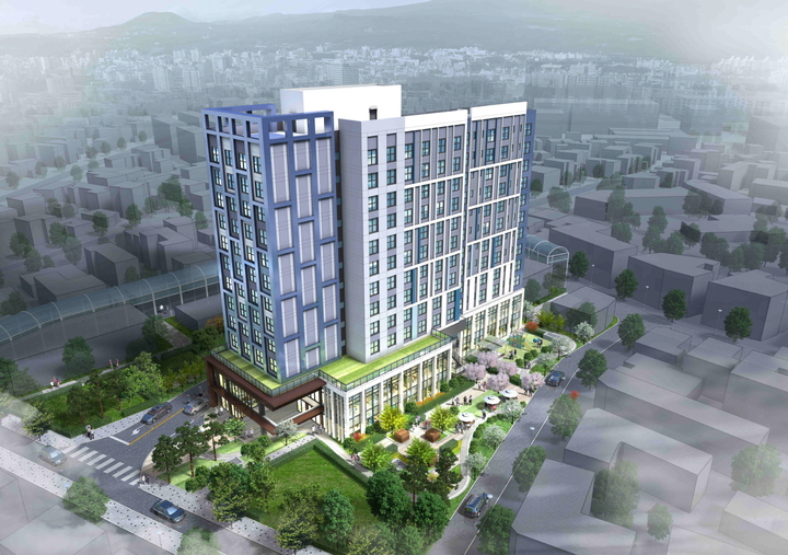 [서울=뉴시스]가리봉 구(舊) 시장부지 복합시설 조감도.