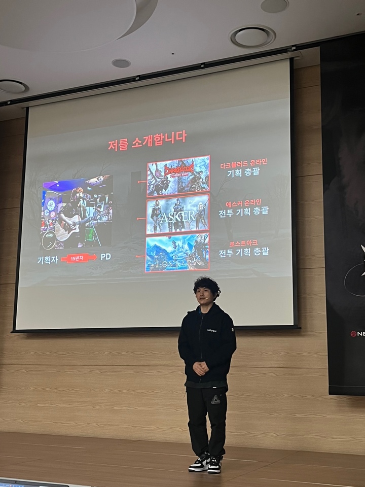 [부산=뉴시스] 최지원 네오위즈 P의 거짓 총괄이 17일 부산 해운대 벡스코에서 개최된 지스타에서 미디어 간담회를 하고 있다.(사진=최은수 기자) *재판매 및 DB 금지